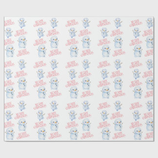 Snowman Christmas Wrapping Paper Geschenkpapier