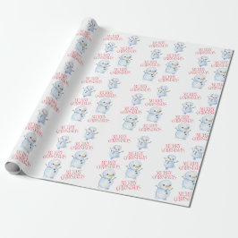 Snowman Christmas Wrapping Paper Geschenkpapier