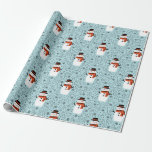 Snowman Christmas Wrapping Paper Geschenkpapier<br><div class="desc">Ein niedlicher Winterschneemann schmückt dieses Weihnachtsverpackungspapier. Ein einfaches,  lustiges Muster für Ihre Weihnachtsgeschenke. Entworfen für Sie von BlackBerry Boulevard.</div>