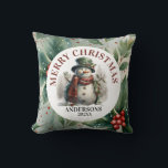 Snowman Christmas wünscht Kissen<br><div class="desc">Snowman Niedlich Watercolor Weihnachten wünscht Bequemlichkeit ist der Schlüssel in dieser geschäftigen Saison! Besuchen Sie unseren Zazzle Store, um die komplette Snowman Niedlich Watercolor Weihnachtswünsche Kollektion zu erkunden. Mit nur wenigen Klicks können Sie diese schönen Designs direkt vor Ihrer Haustür liefern lassen. Wenn Sie weitere Anpassungen benötigen, schreiben Sie mir...</div>