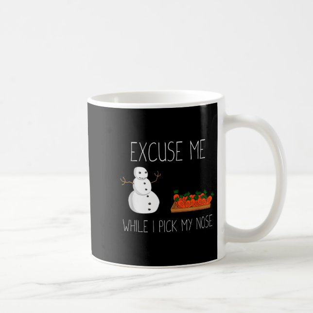 Snowman Cking Nose. Funny Christmas Pun. Boys Men  Kaffeetasse (Rechts)