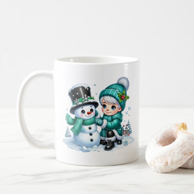 Snowman Coffee Tasse (Mit Donut)