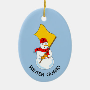 Snowman Colorguard Keramik Ornament