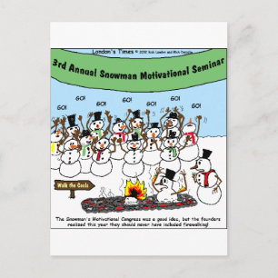 Snowman Convention Funny Christmas Geschenke & T-S Feiertagspostkarte