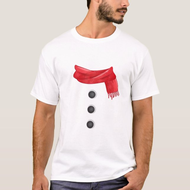 Snowman Costume Matching Group Familie Weihnachten T-Shirt (Vorderseite)