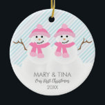 Snowman Couple Ornament<br><div class="desc">Snowman Couple Ornament</div>