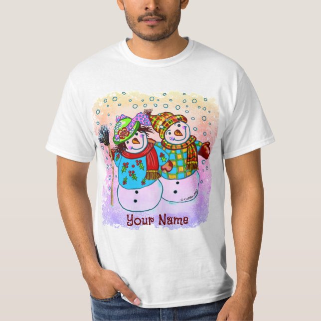 Snowman Couple T - Shirt (Vorderseite)