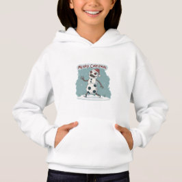 Snowman Creepy Footballer: Merry Dark Christmas Hoodie