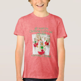Snowman Cupcakes Tri-Blend Shirt