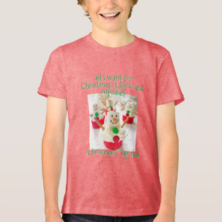 Snowman Cupcakes Tri-Blend Shirt