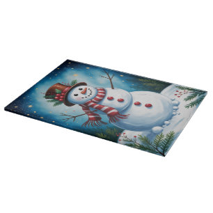 Snowman Cutting Board Schneidebrett