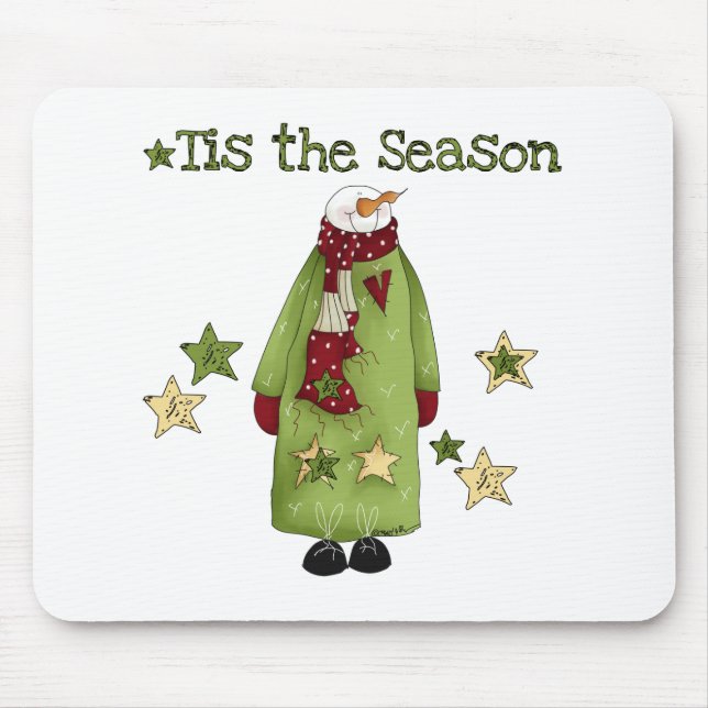 Snowman Das ist die Jahreszeit Mousepad (Vorne)