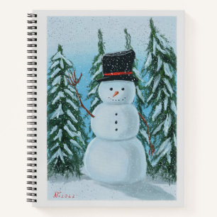 Snowman-Digitalmalerei Notizbuch