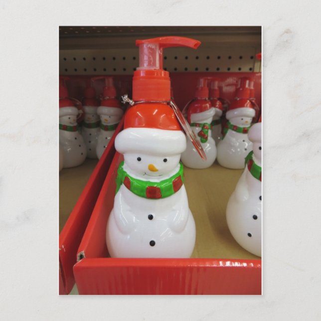 Snowman Dispenser Postkarte (Vorderseite)