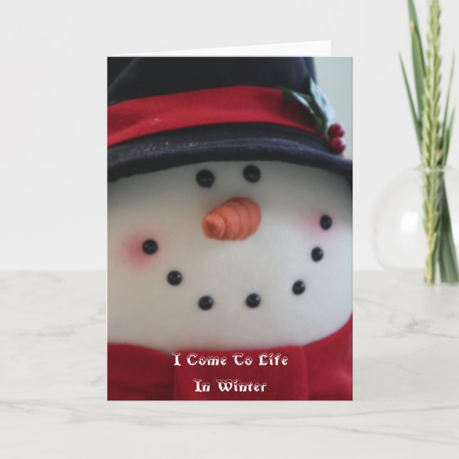 Snowman Dream Card Feiertagskarte (Vorderseite)