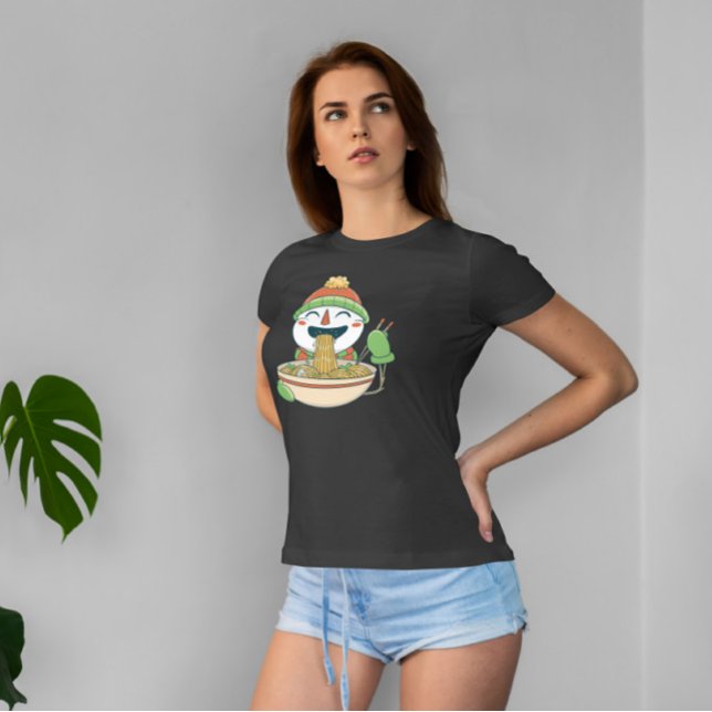 Snowman Eating Ramen T-Shirt (Von Creator hochgeladen)