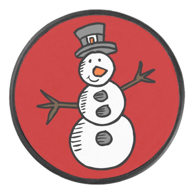 Snowman Eishockey Puck (Vorderseite)