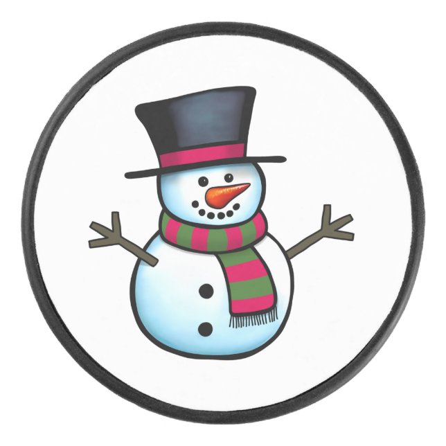 Snowman Eishockey Puck (Vorderseite)