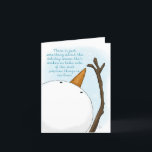 Snowman erreicht für Snowflake Wertvolle Dinge Feiertagskarte<br><div class="desc">Ein Schneemann sucht neben den anderen Fluren eine große Schneeflocke. Sentiment spricht davon,  die wertvollen Dinge in deinem Leben zu bemerken. Weihnachtsgrüße für die wertvollsten in deinem Leben! ©Original Design von Christie Black von Kreationen aus dem Herzen.</div>