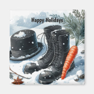 Snowman Evidence Fun Holiday Magnet
