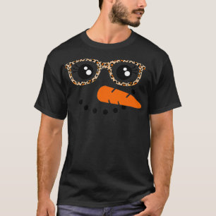 Snowman Face Carrot Nose Weihnachtswinters Cosplay T-Shirt