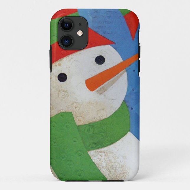 Snowman Face Case-Mate iPhone Hülle (Rückseite)