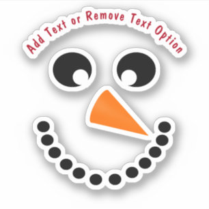 Snowman Face Christmas Aufkleber