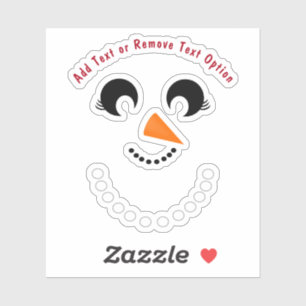 Snowman Face Christmas Aufkleber