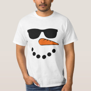 Snowman Face Christmas Funny Weihnachtsmann Claus  T-Shirt