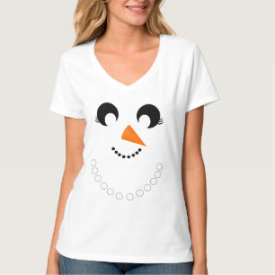 Snowman Face Christmas T-Shirt