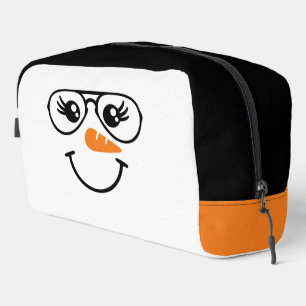 Snowman Face Eyeglasses Carrot Nose Waschbeutel