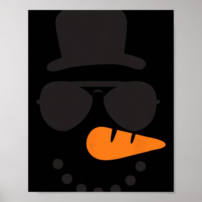 Snowman Face Family Christmas Matching Costume Men Poster (Vorne)