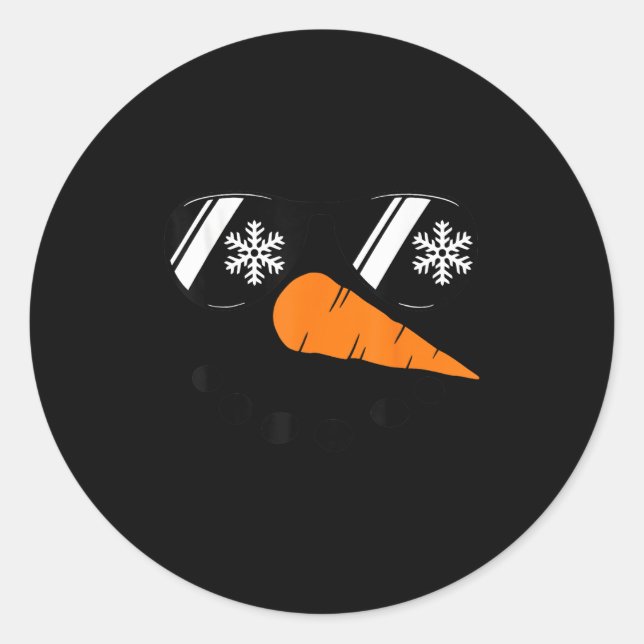 Snowman Face Family Christmas Matching Costume Men Runder Aufkleber (Vorderseite)