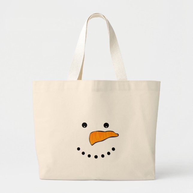 Snowman Face Jumbo Stoffbeutel (Vorne)
