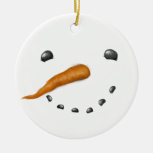 SNOWMAN FACE KERAMIK ORNAMENT