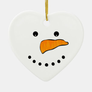 Snowman Face Keramikornament