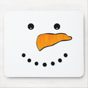 Snowman Face Mousepad