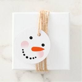 Snowman Face Niedlich festliche Weihnachten Geschenkanhänger