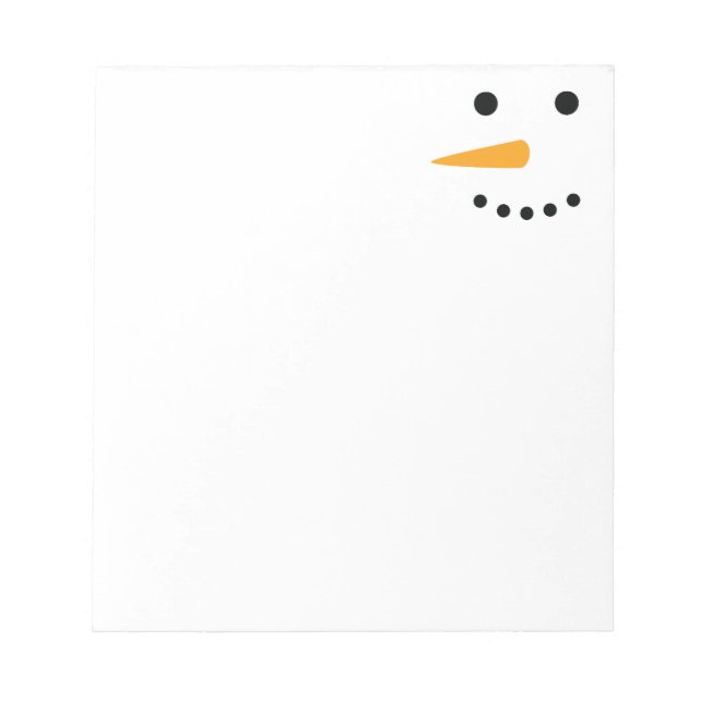 Snowman Face Notizblock (Vorderseite)