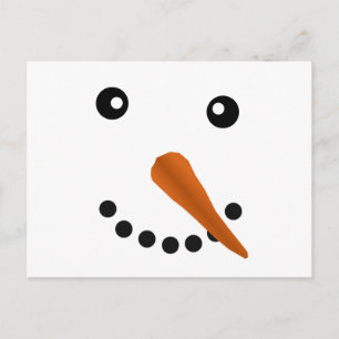 SNOWMAN FACE POSTKARTE