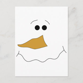 Snowman Face Postkarte