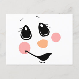 Snowman Face Postkarte