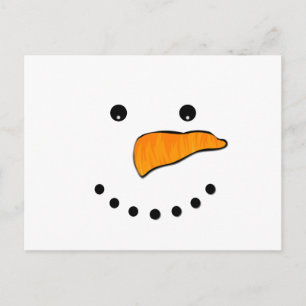 Snowman Face Postkarte