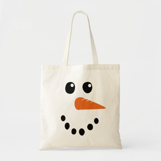 Snowman Face Tragetasche (Vorne)