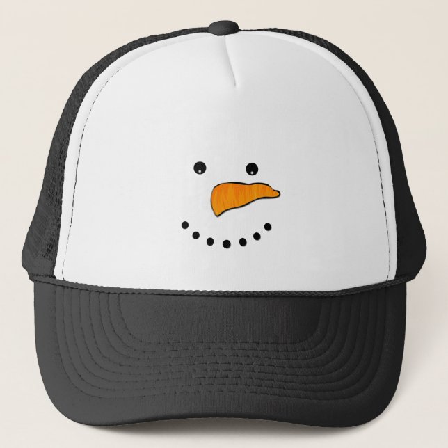 Snowman Face Truckerkappe (Vorderseite)
