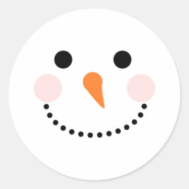 Snowman Face Umschlag Aufkleber Round Sticker