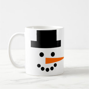 Snowman Face Winterurlaub Kaffeetasse