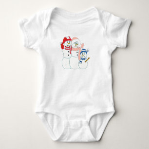 Snowman-Familie Baby Strampler