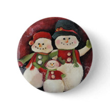 Snowman-Familie - Button