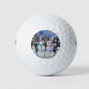 Snowman-Familie Golfball